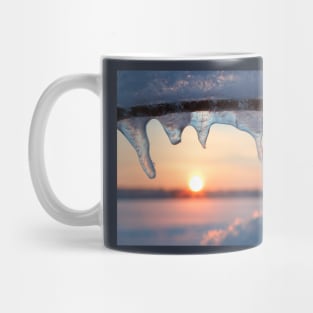 Sunset and icicles abstract Mug